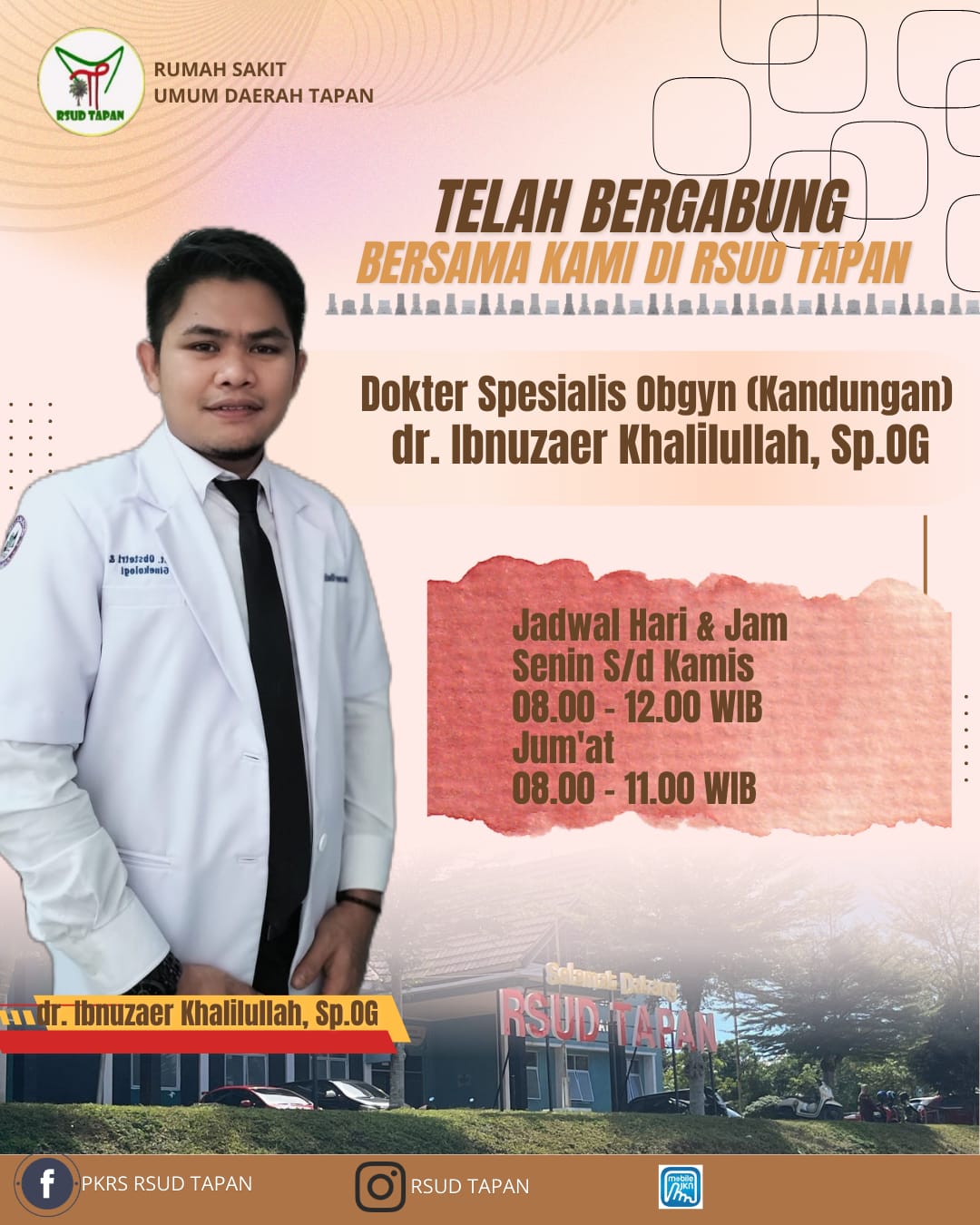 Telah Bergabung dokter spesialis kebidanan dan kandungan di RSUD Tapan